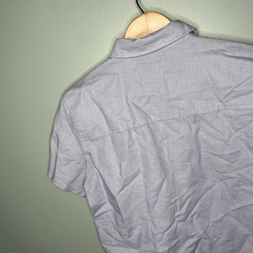Aritzia Sunday Best Linen Organic Cotton Eliza Shirt - Lavender - Picture 7 of 12